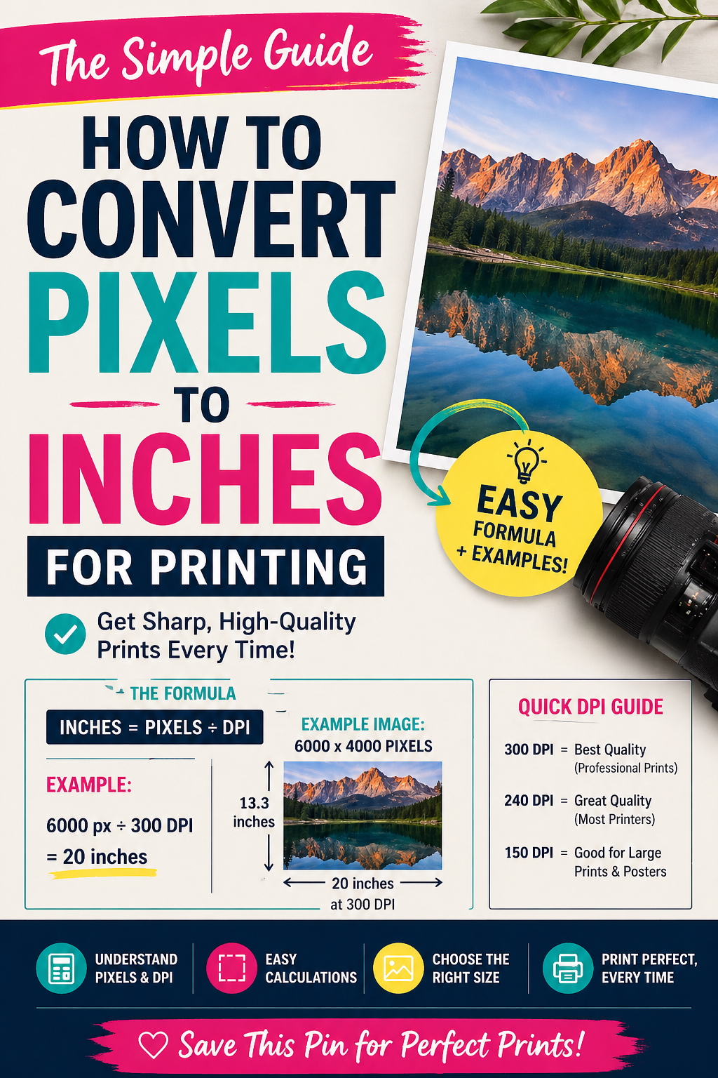 How to Convert Pixels to Inches for Printing